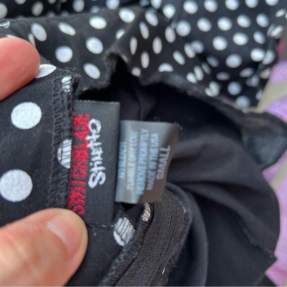 Switchblade Stiletto Pinup style black and white polka dot dress size small boho - Picture 6 of 6